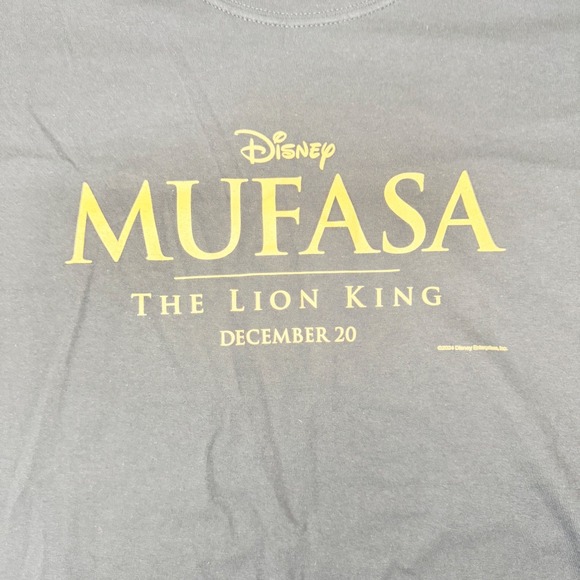 Disney Mufasa The Lion King December 20 2024 Movie Graphic Tee Unisex 2XL Black - Picture 3 of 4